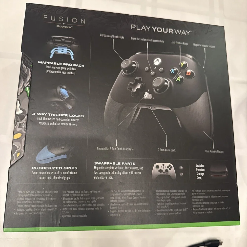 PowerA Fusion Pro 2 Wired Controller 10ft Black for Xbox Series X|S Xbox One PC
